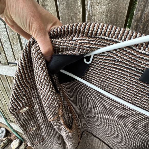 ST JOHN Wool Rayon Knit Neutral Tone Blazer Jacket PF14 GRP0 in Sz 16 - Picture 10 of 16